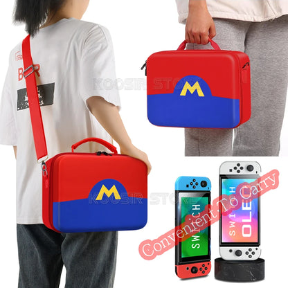 For Nintendo Switch OLED Accessories Carrying Case Switcholed Hard Shell Game Card Box Nintendo Switch Animal Crossing Theme Bag