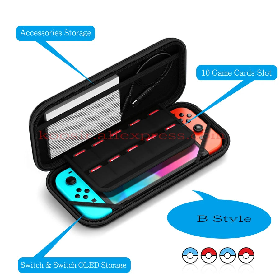 For Nintendo Switch OLED Handheld Storage Carrying Bag Waterproof Shell Case Nintendoswitch Game Accessories Pouch Hard Cover