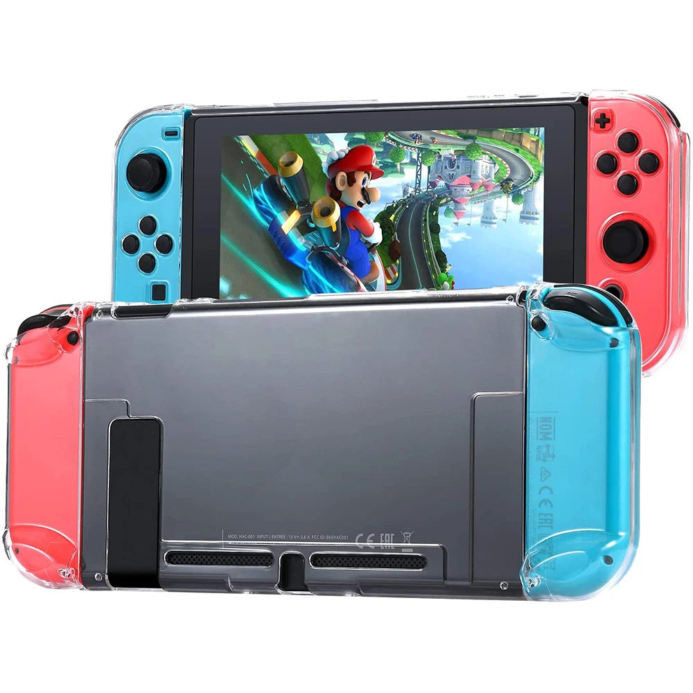 For Nintendo Switch Transparent Crystal Shell Ultra Thin Shockproof Console Protective Coque Detachable Hard PC Protection Cover