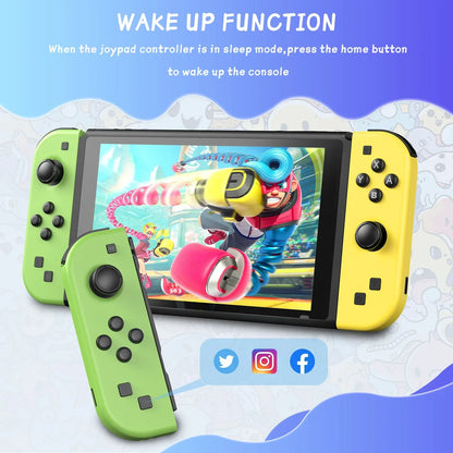 For Nintendo Switch/iOS/Android/PC Wireless Controller, Turbo Vibration Wake-up Handle For BT Video Game Controller