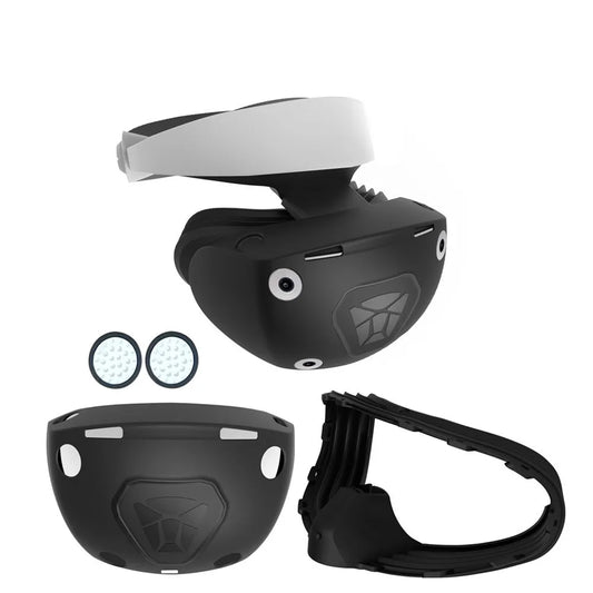 For PSVR2 Playstation VR2 Headset Helmet Full Silicone Face Cover Guard Anti-scratch VR Shell Protective Case 2 in 1 VR Skin