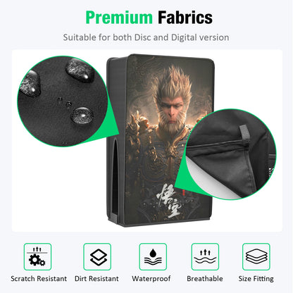 For Playstation 5 PS5 Slim Console Vertical Dust Cover Oxford Dust Proof Protector Waterproof Bag Guard Sleeve DIY Custom Wukong