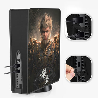 For Playstation 5 PS5 Slim Console Vertical Dust Cover Oxford Dust Proof Protector Waterproof Bag Guard Sleeve DIY Custom Wukong