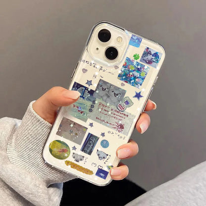 PC For Samsung A55 Case Creative Splicing Graffiti Star Case For Galaxy A16 A15 A35 A54 A34 A53 A33 S25 Ultra S22 S23 S24 FE Cover