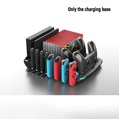 For Switch/OLED Charging Dock Station Charger Base Joycon PRO Handle Disc Rack Controller Storage Stand Card Holder Accessories