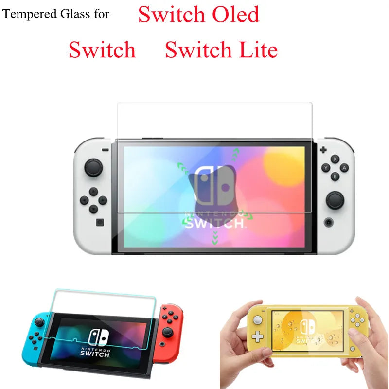 For Switch Oled Lite Screen Protectos Anti-Scratch Nintendo Protective Cover NS LCD Screen Protection Skin Tempered glass