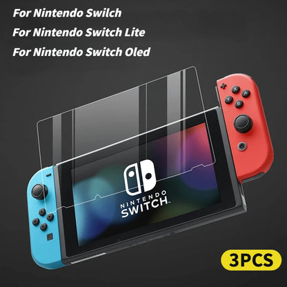 For Switch Oled Lite Screen Protectos Anti-Scratch Nintendo Protective Cover NS LCD Screen Protection Skin Tempered glass