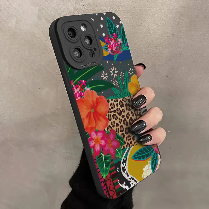 PC For Xiaomi 12T Pro Case Mi 13T 11T 12 13 14 11 Lite 5G NE Poco F6 F5 X5 X3 X6 M6 Pro 4G Cover Leopard Print Flower Phone Case