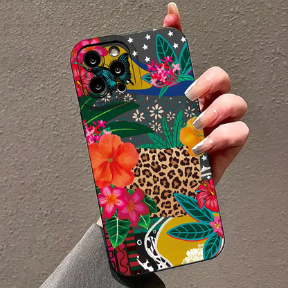 PC For Xiaomi 12T Pro Case Mi 13T 11T 12 13 14 11 Lite 5G NE Poco F6 F5 X5 X3 X6 M6 Pro 4G Cover Leopard Print Flower Phone Case