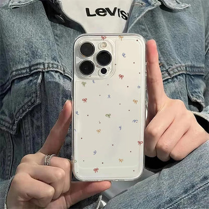 PC For Xiaomi 13 13T 14T 12T 12 Mi 14 13 11 Lite 5G Cases Colorful Small Bow Transparent Phone Cover For Poco M6 X6 F5 X5 X3 F6 Pro