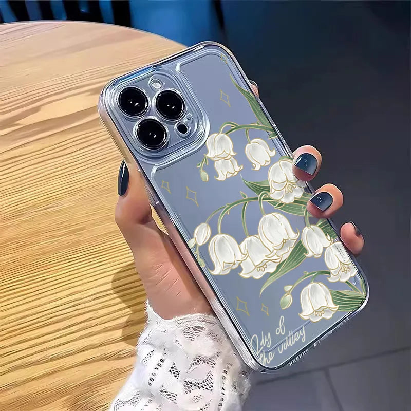 PC For Xiaomi Redmi Note 14 13 12 Pro Plus 5G 12S 11S 11 10S 10 Cases Transparent English White Rose Cover Redmi 12C 13C 14C4G Case