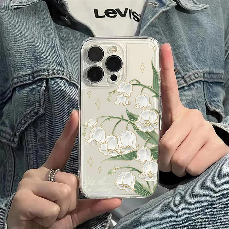 PC For Xiaomi Redmi Note 14 13 12 Pro Plus 5G 12S 11S 11 10S 10 Cases Transparent English White Rose Cover Redmi 12C 13C 14C4G Case