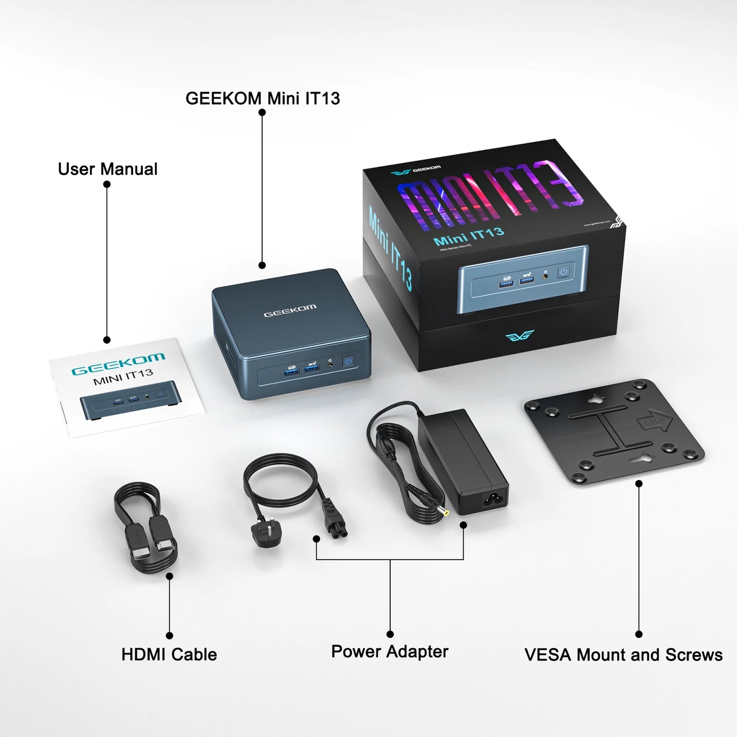 PCGEEKOM Mini PC Mini IT13, 13th Intel Core i7-13620H (10C/16T, up to 4.9GH