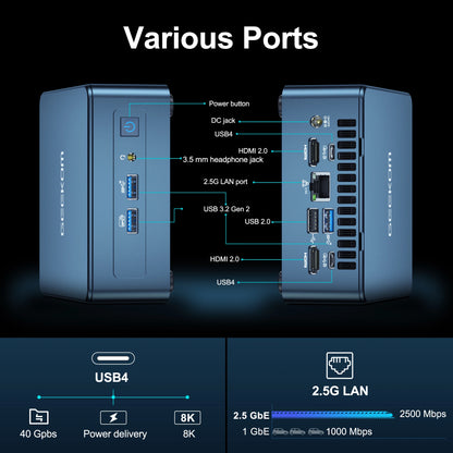 PCGEEKOM Mini PC Mini IT13, 13th Intel Core i7-13620H (10C/16T, up to 4.9GH