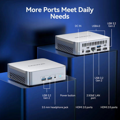 PCGEEKOM XT13 Pro Mini PC, Intel i7-13620H (10 Cores, 16Threads, up to 4.9