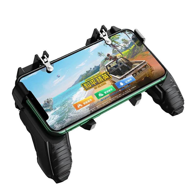 Game Controller With Cooling Fan Gamepad Handle Radiator Four Finger 4.7-6.5inch For Ios Android Phone