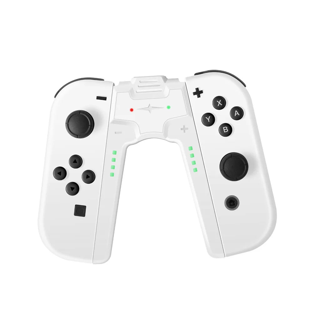 Gamepad Left & Right Charging Dock Grip Game Controller V-Shaped Charger Stand For Nintendo Switch/Switch OLED Joy-con Handle