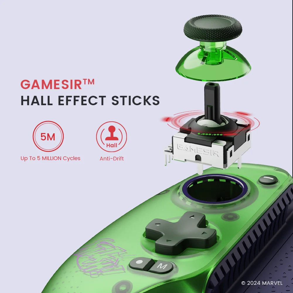 Gamesir G8 Plus Hullk Marvel Limited Edition Wireless Mobile Gaming Controller Gamepad for Nintendo Switch Tablet Smart Phone PC