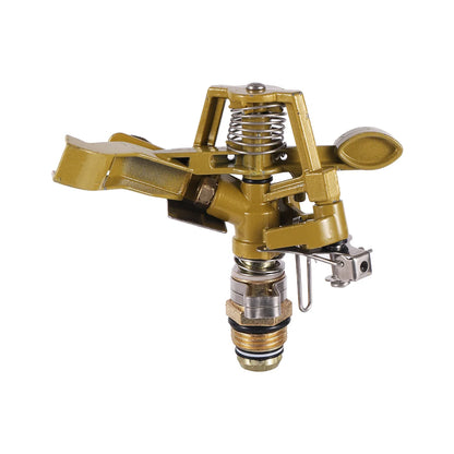 Garden Rotating Rocker Impact Sprinkler 1/2" Male Thread Adjustable Brass Lawn Field Watering Adjustable Nozzle Irrigation Tools