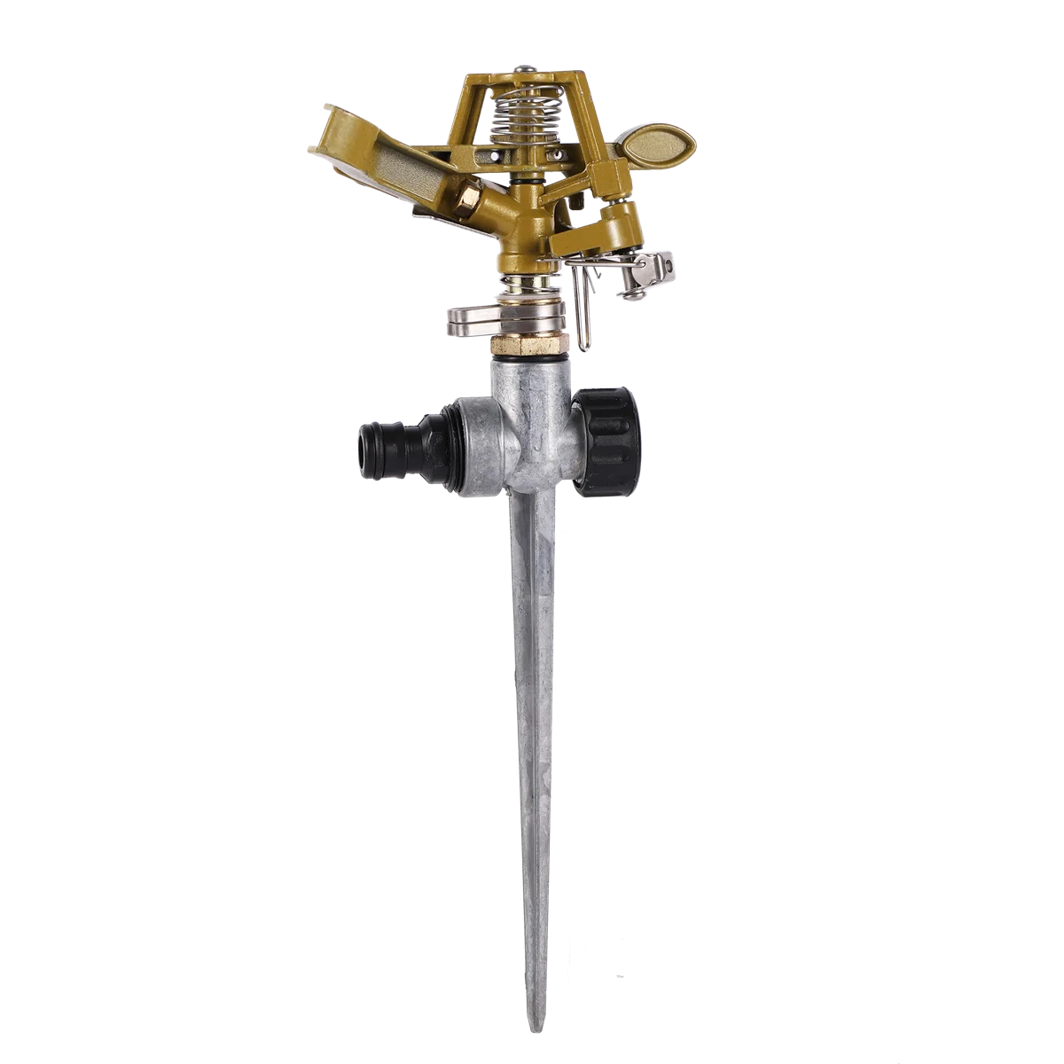 Garden Rotating Rocker Impact Sprinkler 1/2" Male Thread Adjustable Brass Lawn Field Watering Adjustable Nozzle Irrigation Tools