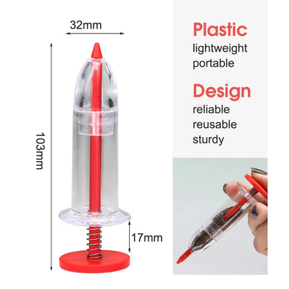 Garden Syringe Seeder Mini Seed Sowing Dispenser Precision Seeding Fertilizing Planter Manual Sower Flower Bed Professional Tool