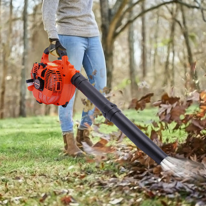 Gas Leaf Blower 25.4CC 2-Stroke 4.59ft³/h Commercial Handheld Gas Leaf Blower Grass Lawn Yard Dust Blowing Cleaning Tool