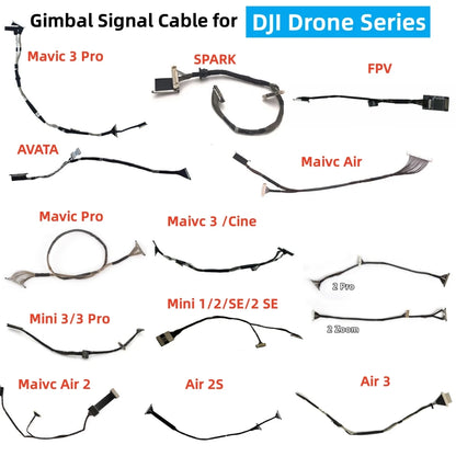 Genuine Gimbal Signal Cable  DJI Mavic 1/2/3 Air 1/2/2S/3 Mini 1/2/3/3 Pro AVATA Spark FPV Drone Camera PTZ Line Repair Parts