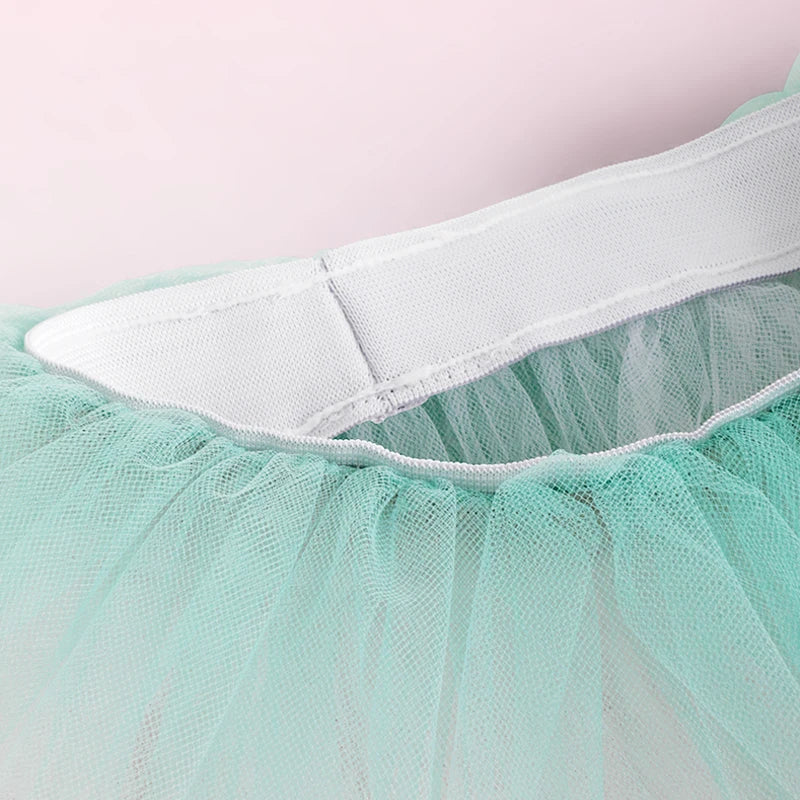 Girls Ballet Skirts Tutu Kids Fluffy Tulle Princess Ball Gown Pettiskirt 4 Layers of Yarn Party Permance Skirts  Children