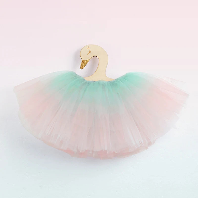 Girls Ballet Skirts Tutu Kids Fluffy Tulle Princess Ball Gown Pettiskirt 4 Layers of Yarn Party Permance Skirts  Children