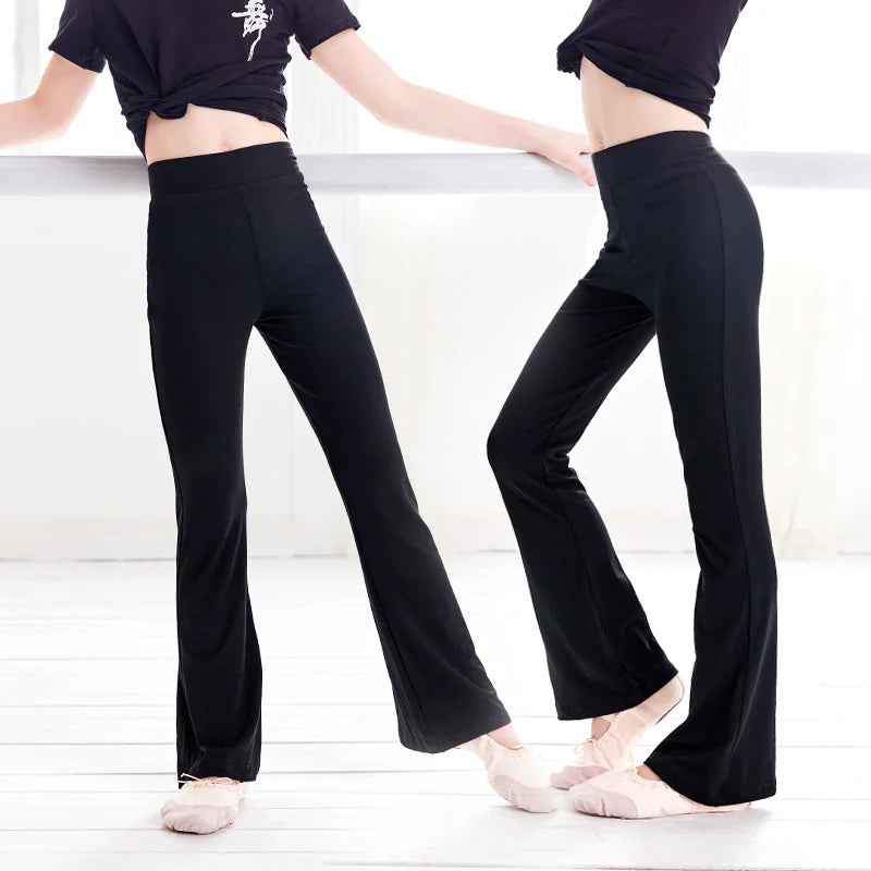 GtoozaGirls Casual Black Pants Flare Trouser Cotton Gymnastics Fitness Ballet Dance Pants  Children gtooza.com