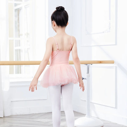 Girls Child Tulle Dress Cartoon Pattern Ballet Leotard Sleeveless Ballet Bodysuit Adjustable Straps Tutu Dress  Dance Costumes