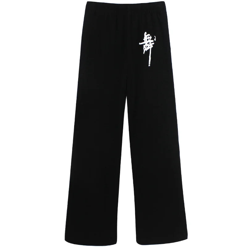 Girls Kids Ballet Dance Pants Gymnastics Fitness Printed Trousers Adults Cotton Black Dance Sport Jogging Pants gtooza.com