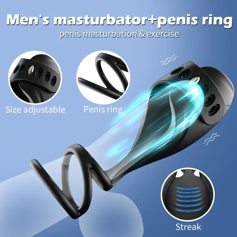 Gtooza_Glans Massager Delay Trainer Penis Ring Stimulate Male Masturbators Open-Ended Sex Toys  Men Adult Goods gtooza.com