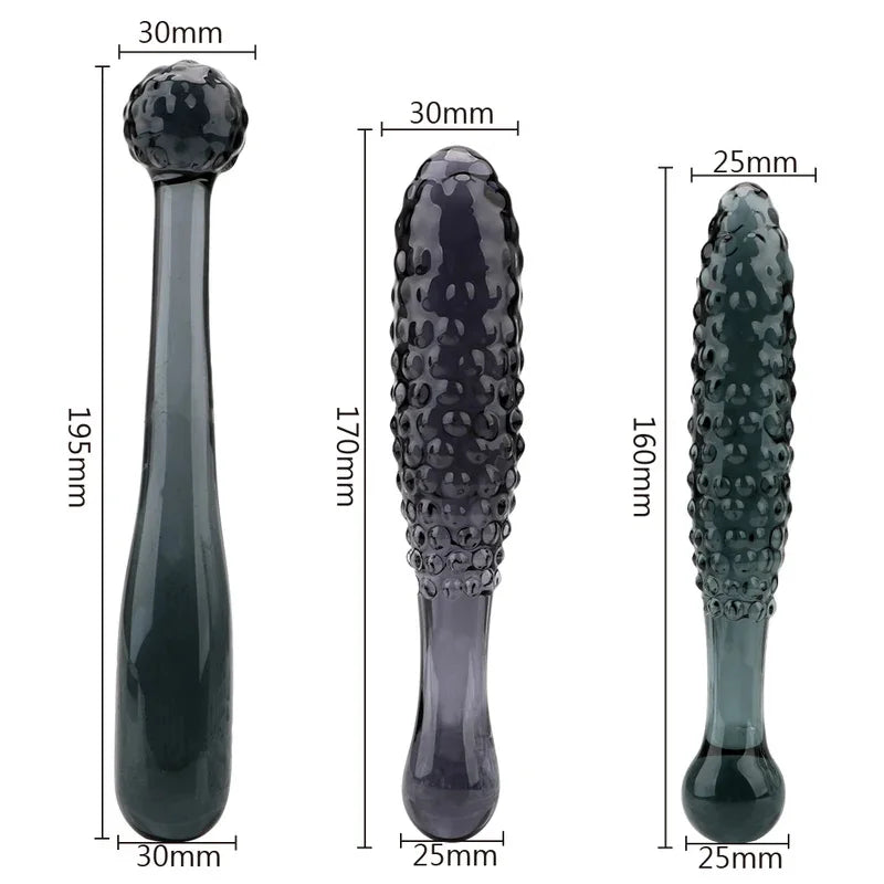 Gtooza_Glass Spikes Wand Anal Plug  Women Vaginal Dilator Men Butt Plugs Dildos Female Masturbator Sex Toys Adults Erotic Products gtooza.com