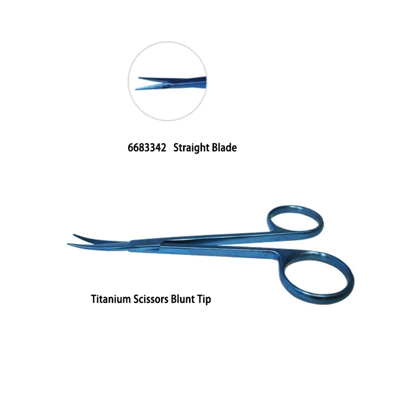 Golded Coated Ring Scissors Enucleation Dental Tools Dentistry Materials Ophthalmic Instruments Bandage Nursing