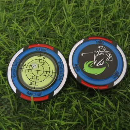 PC Golf Level Golf Ball Marker Golf Level Ball Marker Hat Clip High Precisi