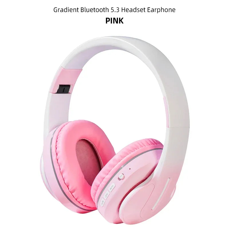 PCGradient Color Wireless Bluetooth Headphone Music Headset LED Light With