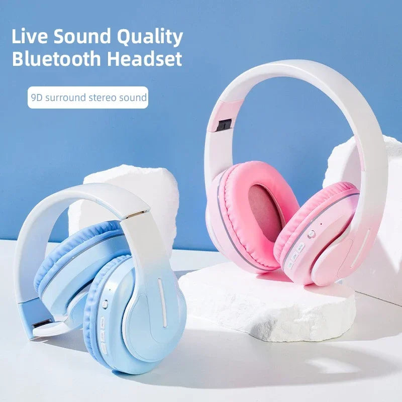 PCGradient Color Wireless Bluetooth Headphone Music Headset LED Light With