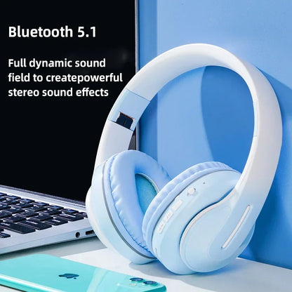 PCGradient Color Wireless Bluetooth Headphone Music Headset LED Light With