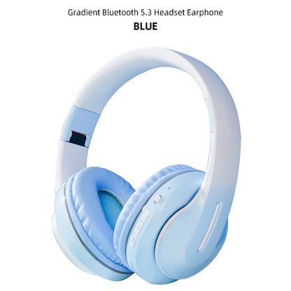 PCGradient Wireless Headphones Big Earphone Bass Bluetooth 5.3 Headset Phon