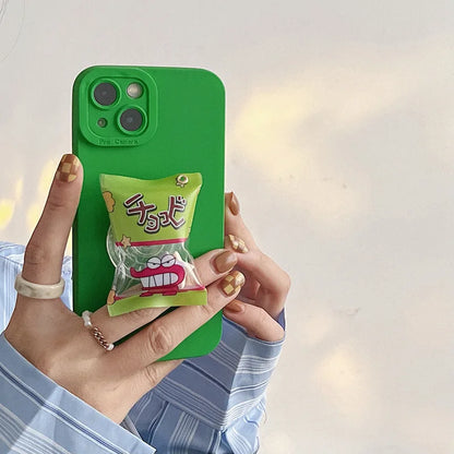 PC GripTok Snack Bag Mobile Phone Fondant Bracket  iPhone 14Inflatable Packaging Korea Bear Gummy Holder Cell Phone Accessories