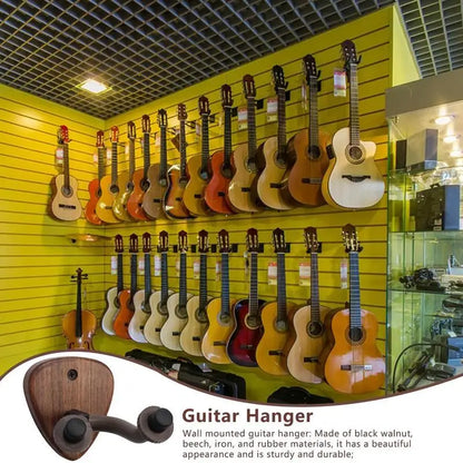 PC Guitar Wall Mount Wooden Guitar Holder Hook Bracket Display Rack Heavy D