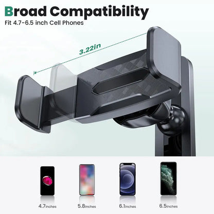 PC Gym Magnetic Phone Holder 360 Adjustable Stand For Cell Phone Compatible With 4.7-6.5" Smartphones Alloy Base And Joint