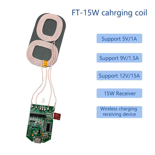 PC 5W 10W 15W Mobile Phone Wireless Charger PCBA Wireless Charging Module Qi Wireless Charging Coil