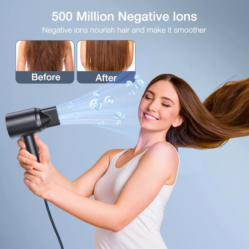 New Smart Hair Dryer Screen Digital Lcd Multifunctional Professional High S