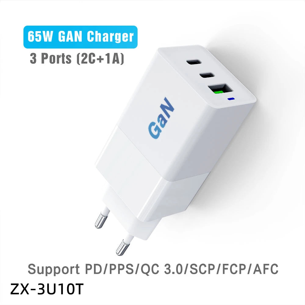 PC Factory Direct 20W 25W 30W 45W 50W 65W 100W 150W GaN PD Wall Usb Fast Mobile Phone Charger For Iphone Laptop desktop Macbook KC