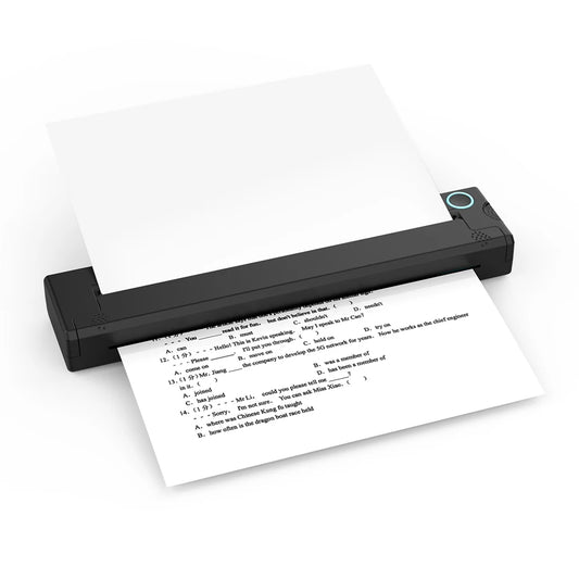 PCNewyes Portable Printer Wireless Laptop Travel A4 Thermal Paper Inkless P