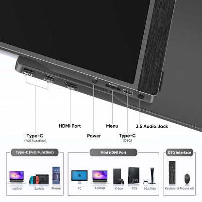 PCSIBOLAN Factory Hot Sale 14-Inch 1080P IPS LCD Touch Screen Portable Lapt