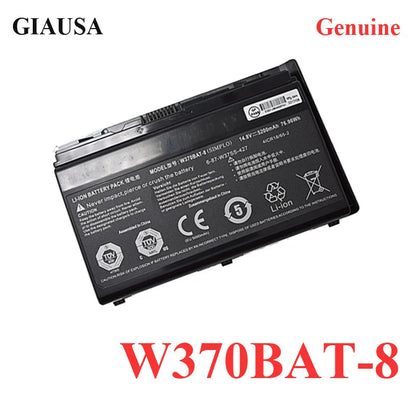 PC Original W370BAT-8 Laptop Battery For Clevo W350ET W350ETQ W37ET NP6350 NP6370 A522 A722 6-87-W370S-4271