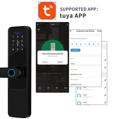 New Factory price Tuya Wifi Electronic Door Smar Lock Keyless Smart Biometr